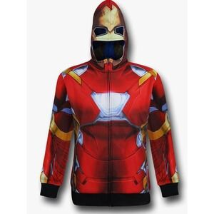 Captain America, Iron Man Civil War Reversible Hoodie Size Large
